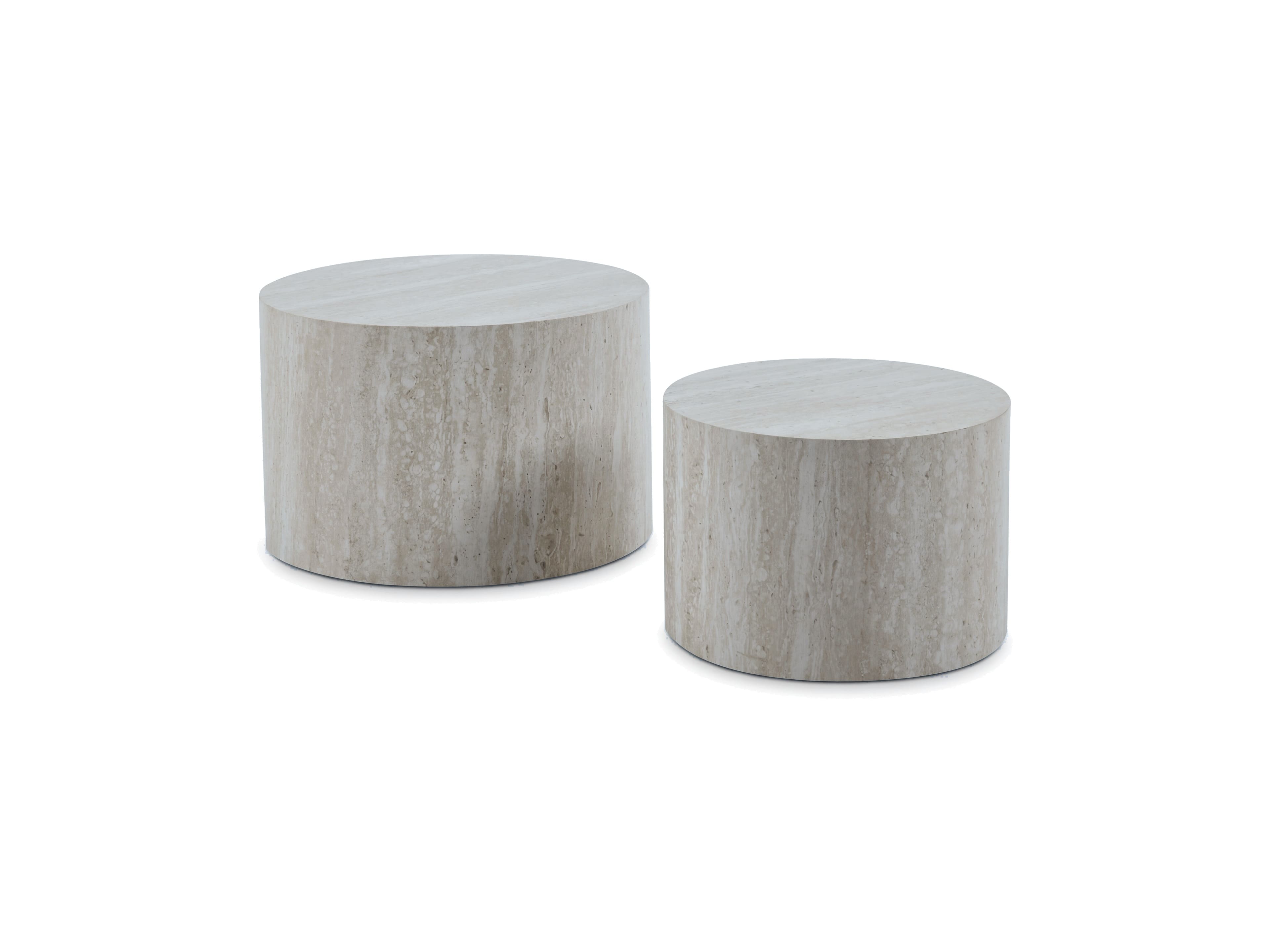 Couchtisch Veskar – helle Holzoptik mit runder Tischplatte