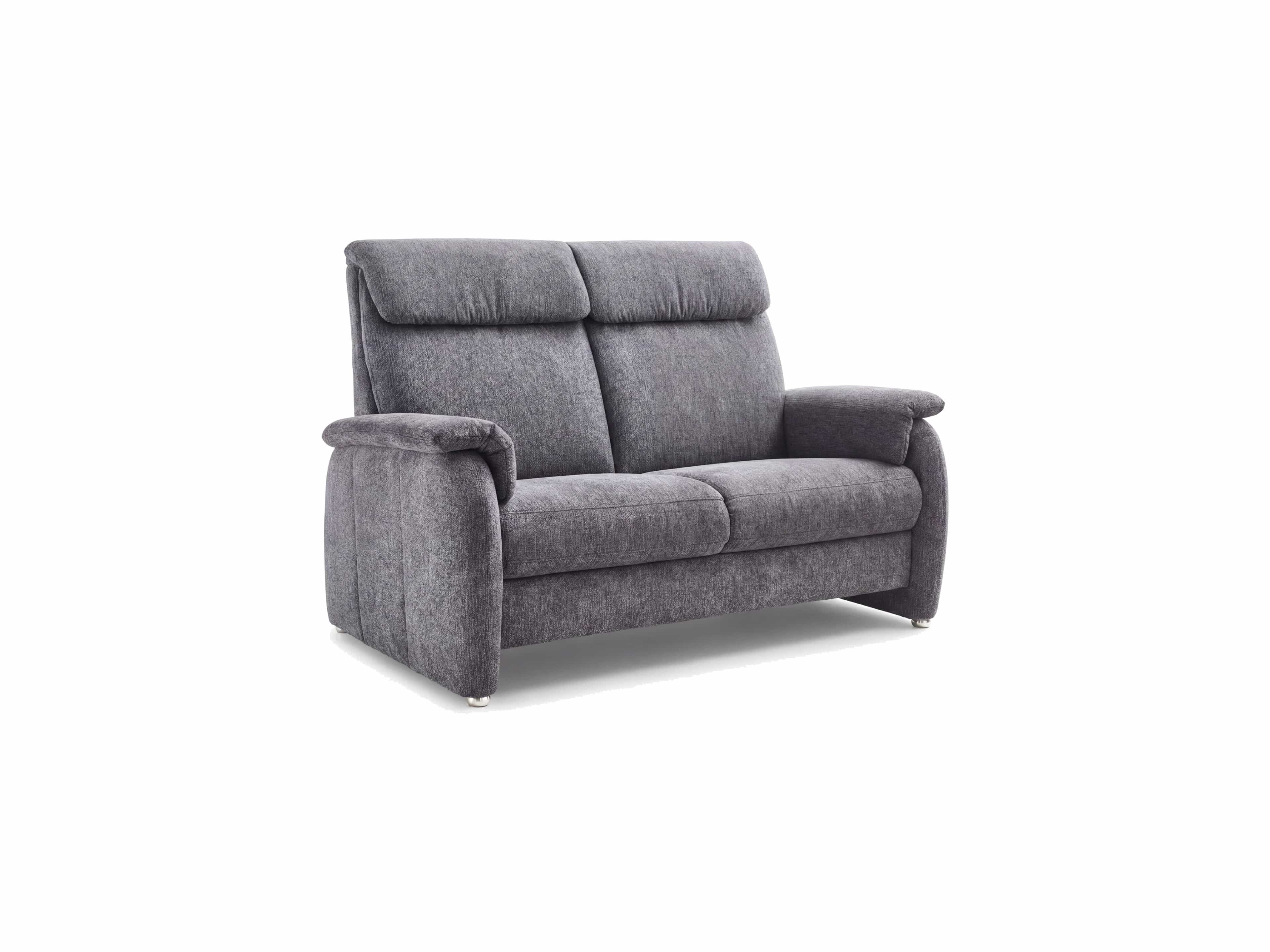 2-Sitzer-Sofa Kabs mit grauem Stoffbezug, gepolsterten Armlehnen und hoher Rückenlehne