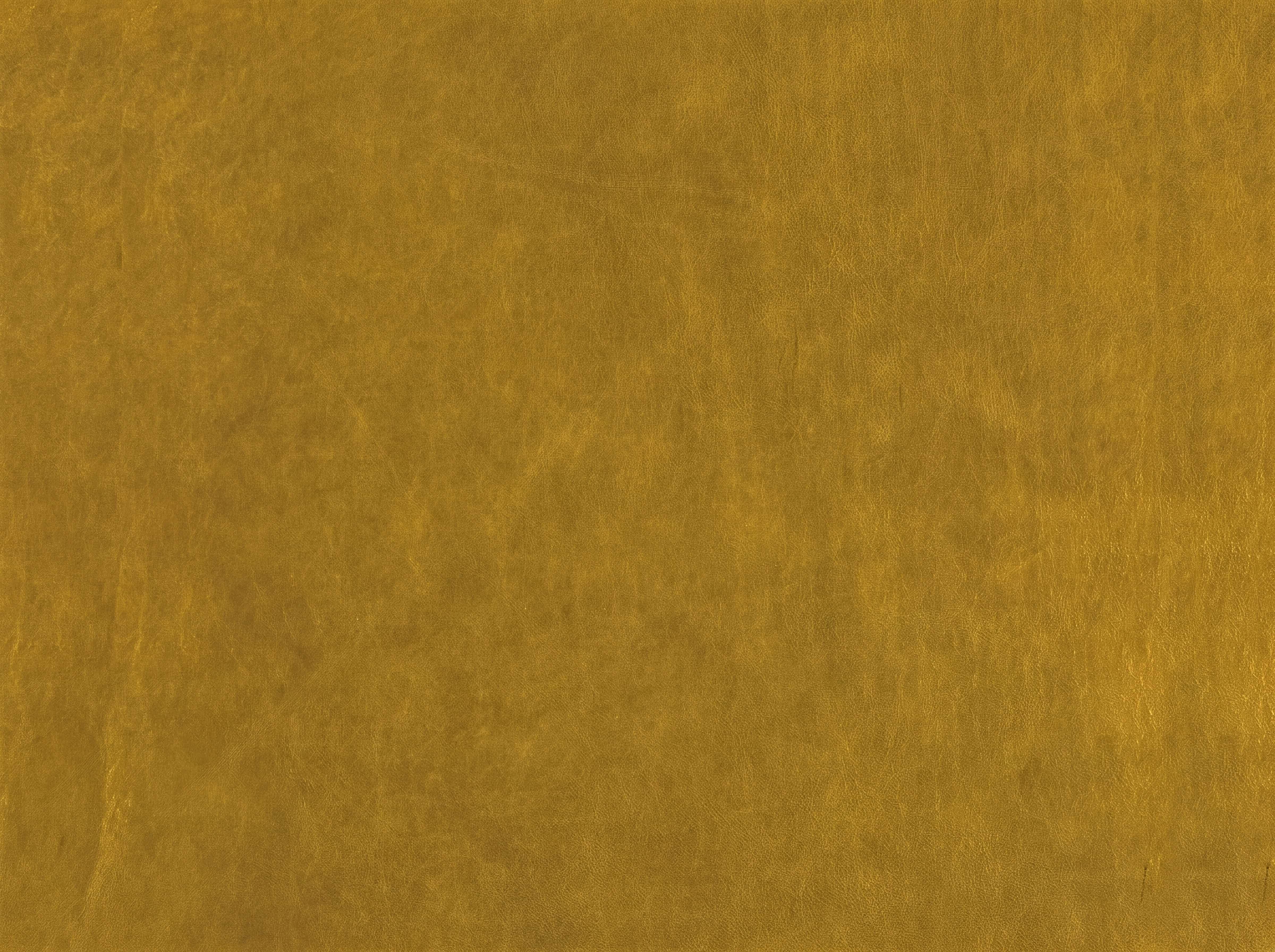 Lederbezug in curryfarben mit leicht strukturierter Oberfläche und mattem Finish.