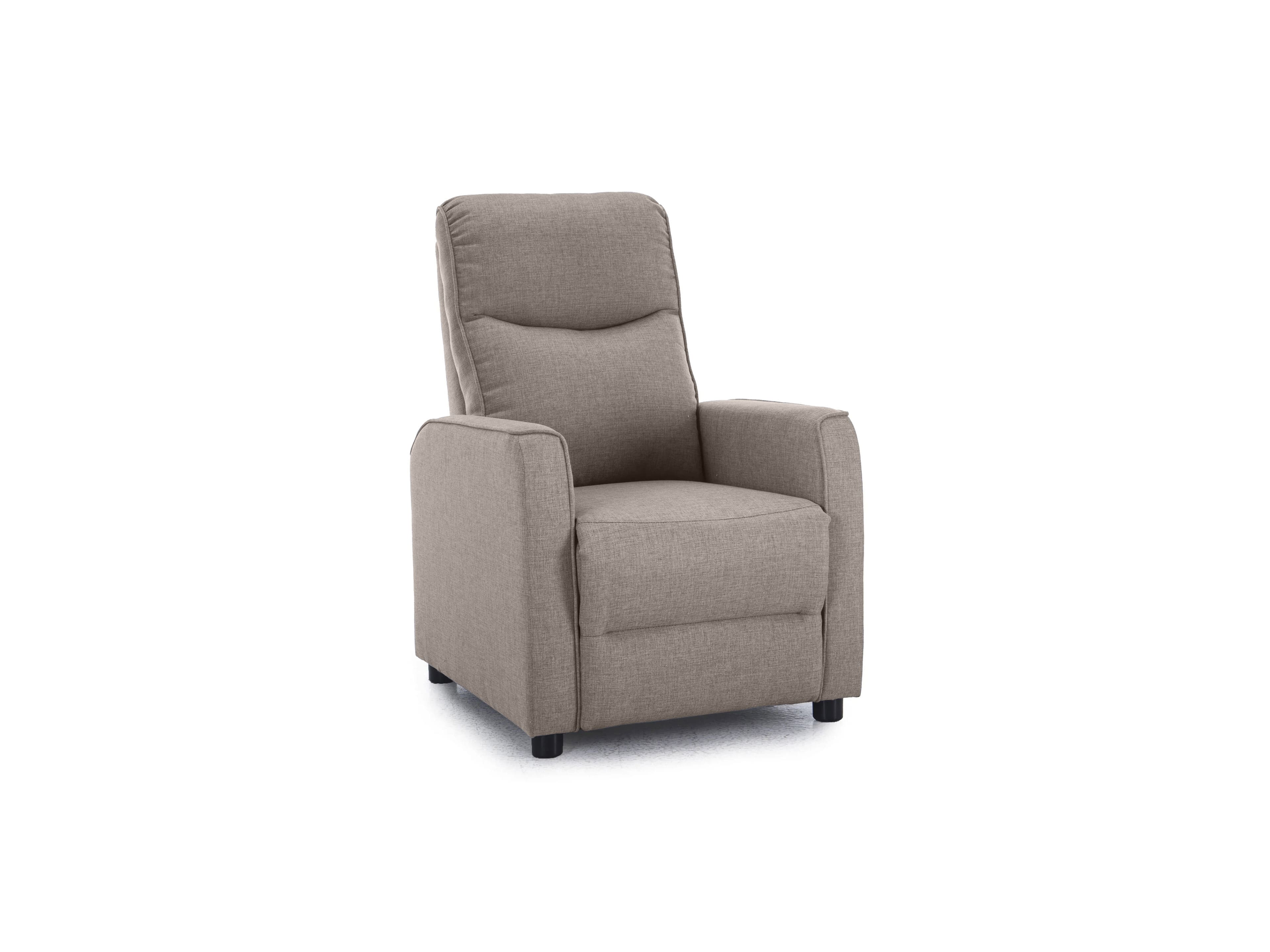 Polstersessel Relaxsessel Kabs, rechteckige Form, grauer Stoffbezug, gepolsterte Rückenlehne, Armlehnen