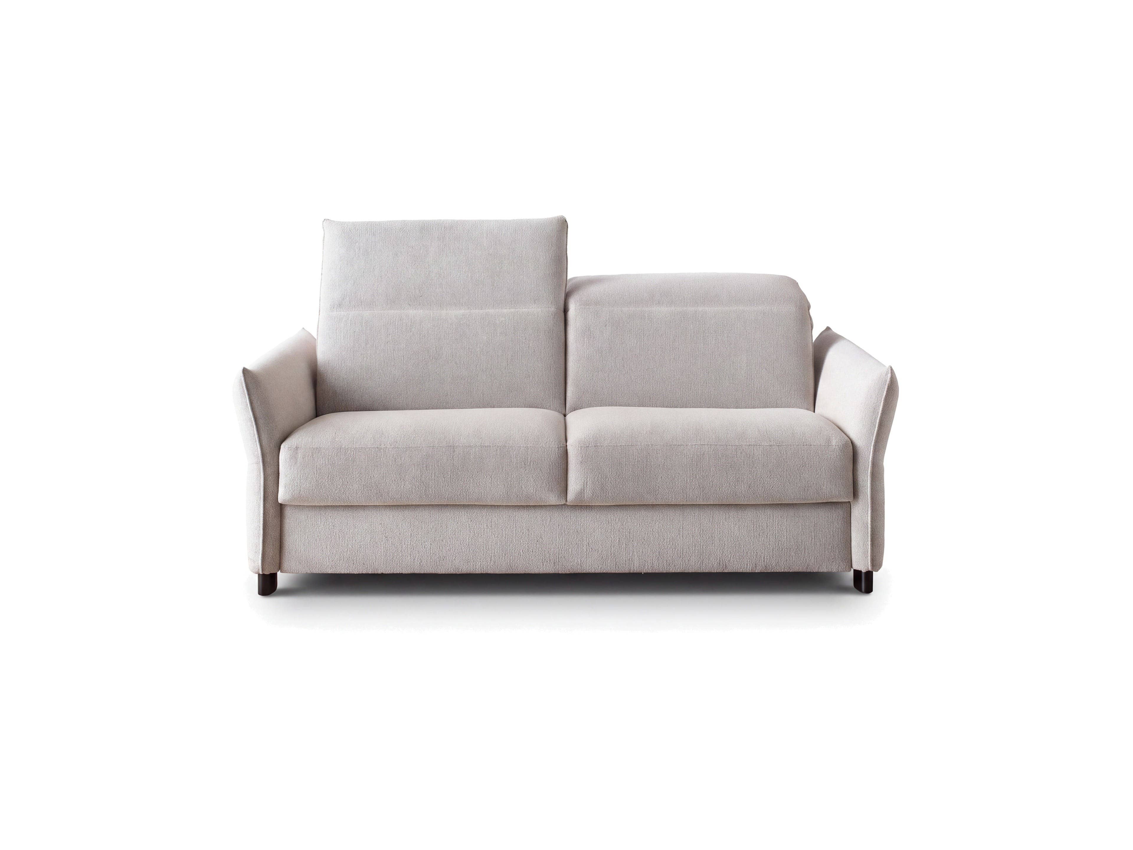 2-Sitzer-Sofa Relaxo mit Stoffbezug in Beige, gepolsterte Rückenlehne und Armlehnen, Holzfüße