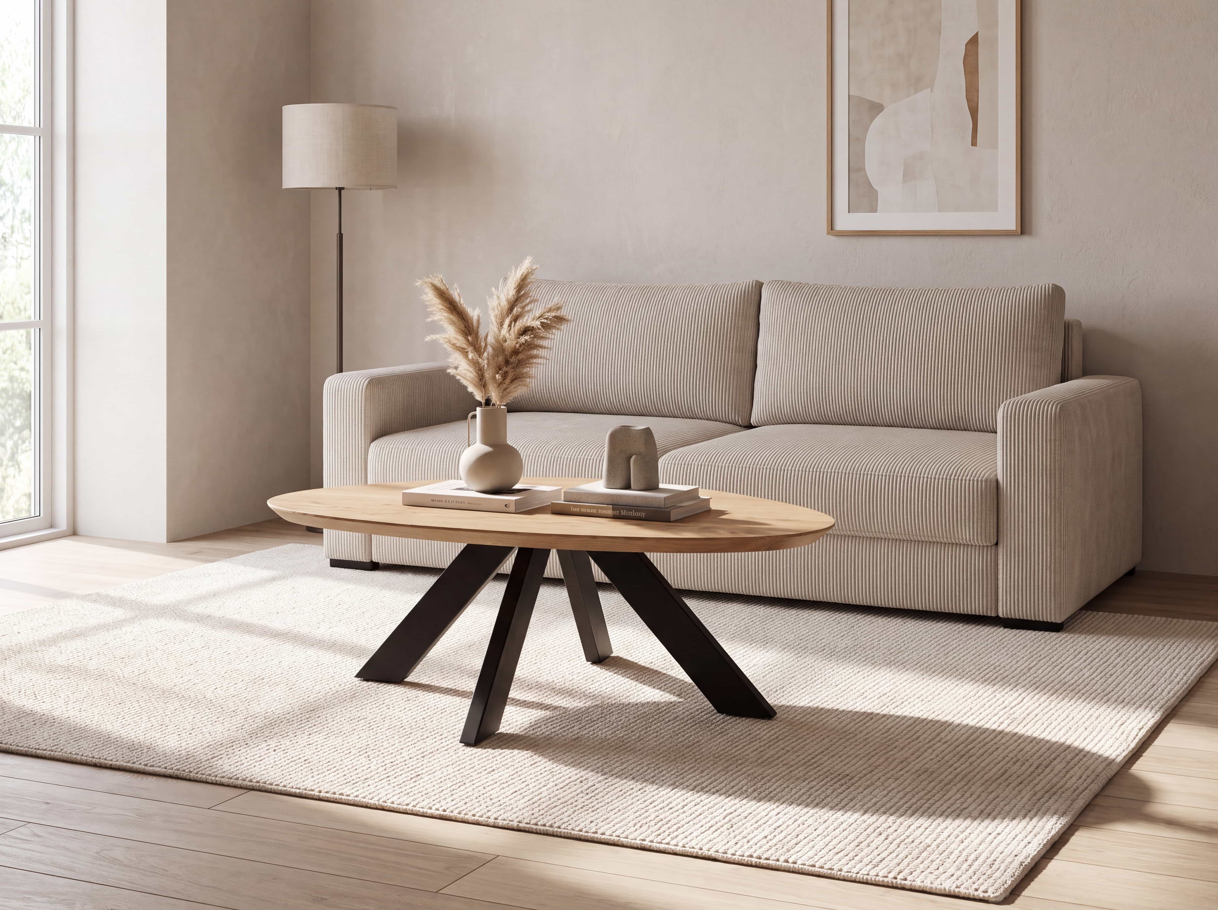 Couchtisch Samaya links CT, Massivholzplatte online entdecken