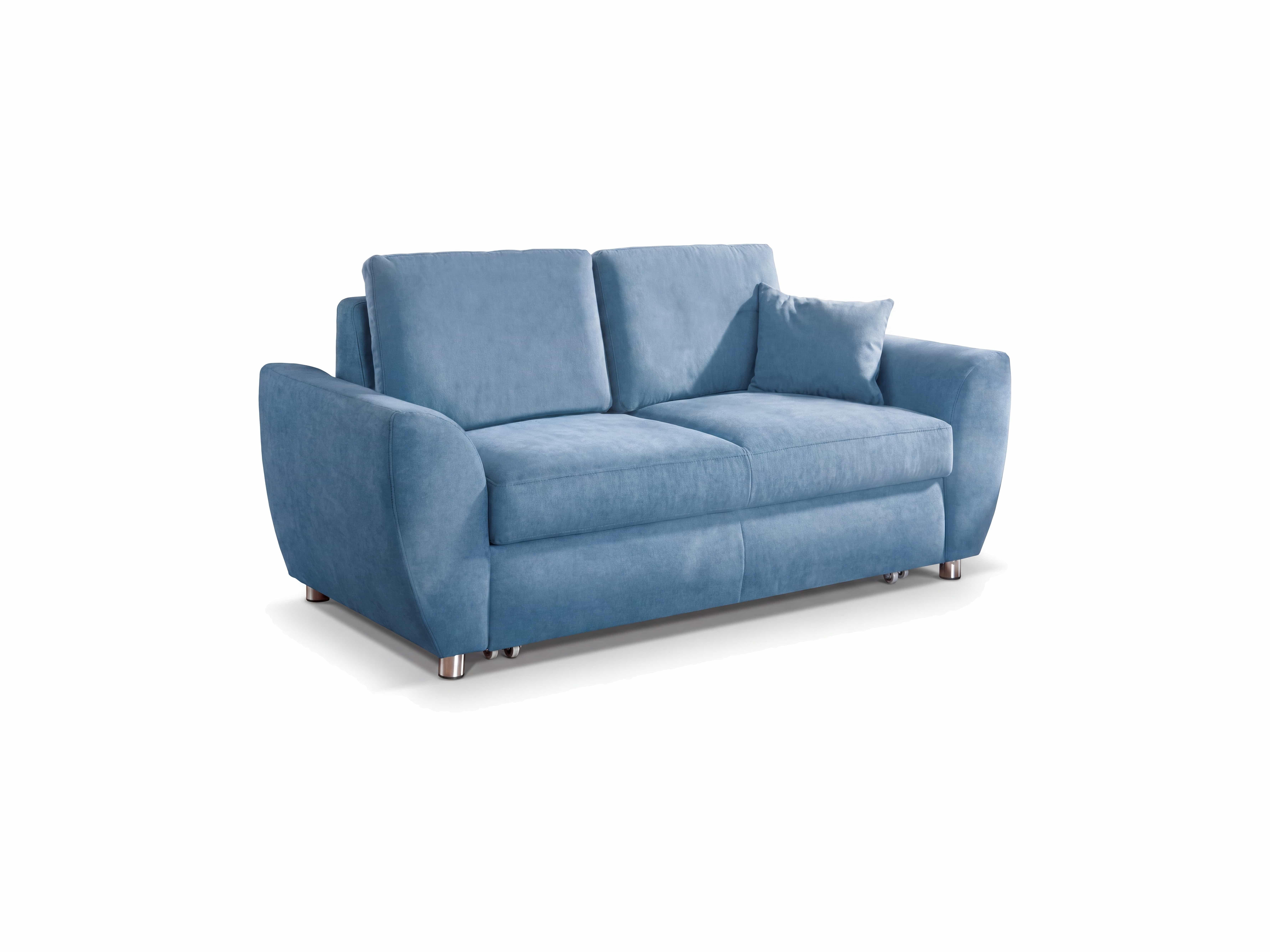 2-Sitzer Sofa Kabs mit hellblauem Stoffbezug, gepolsterter Rückenlehne und breiten Armlehnen