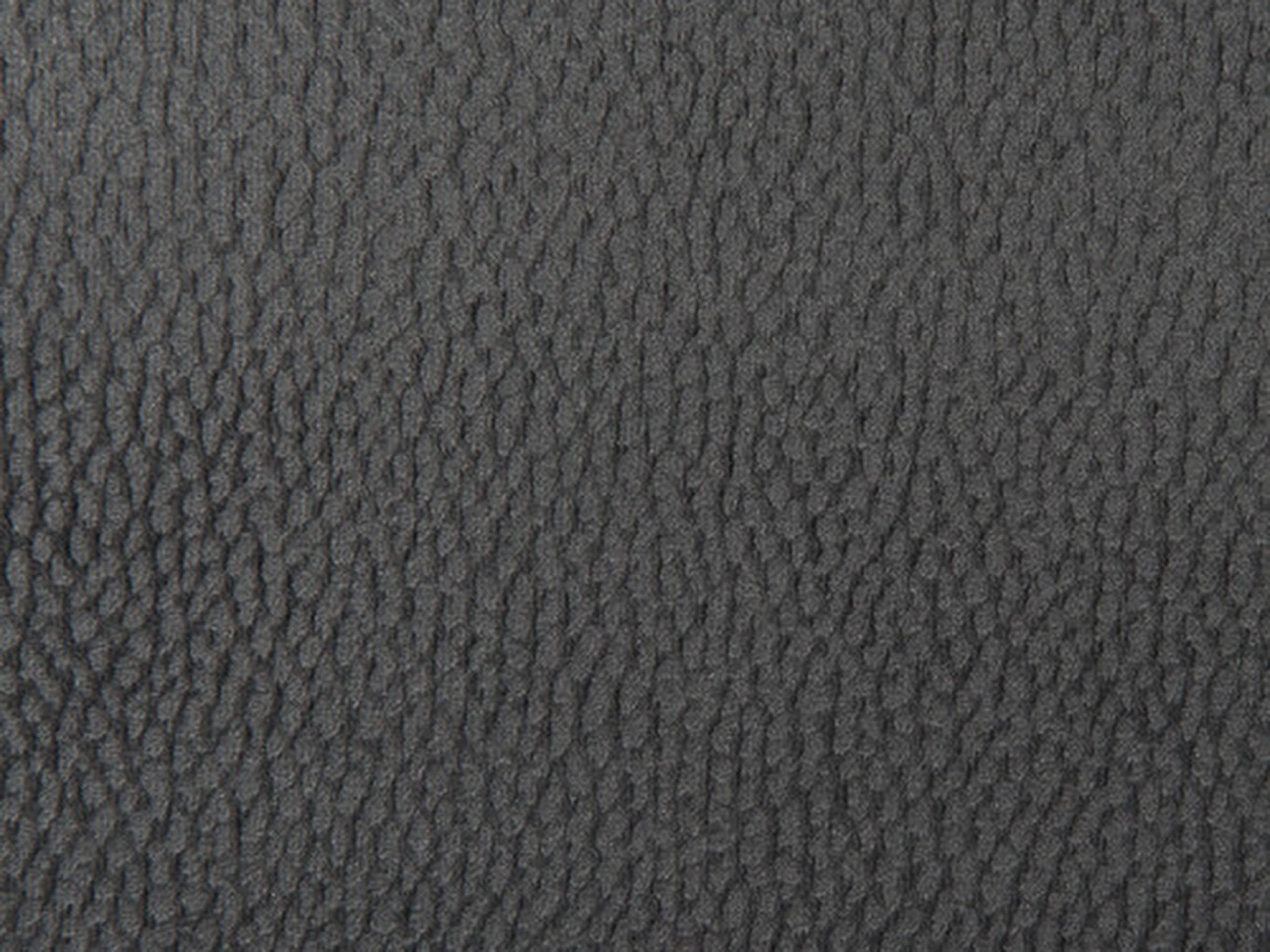 Dunkelgrauer Stoffbezug mit weicher, leicht unregelmäßiger und strukturierter Oberfläche