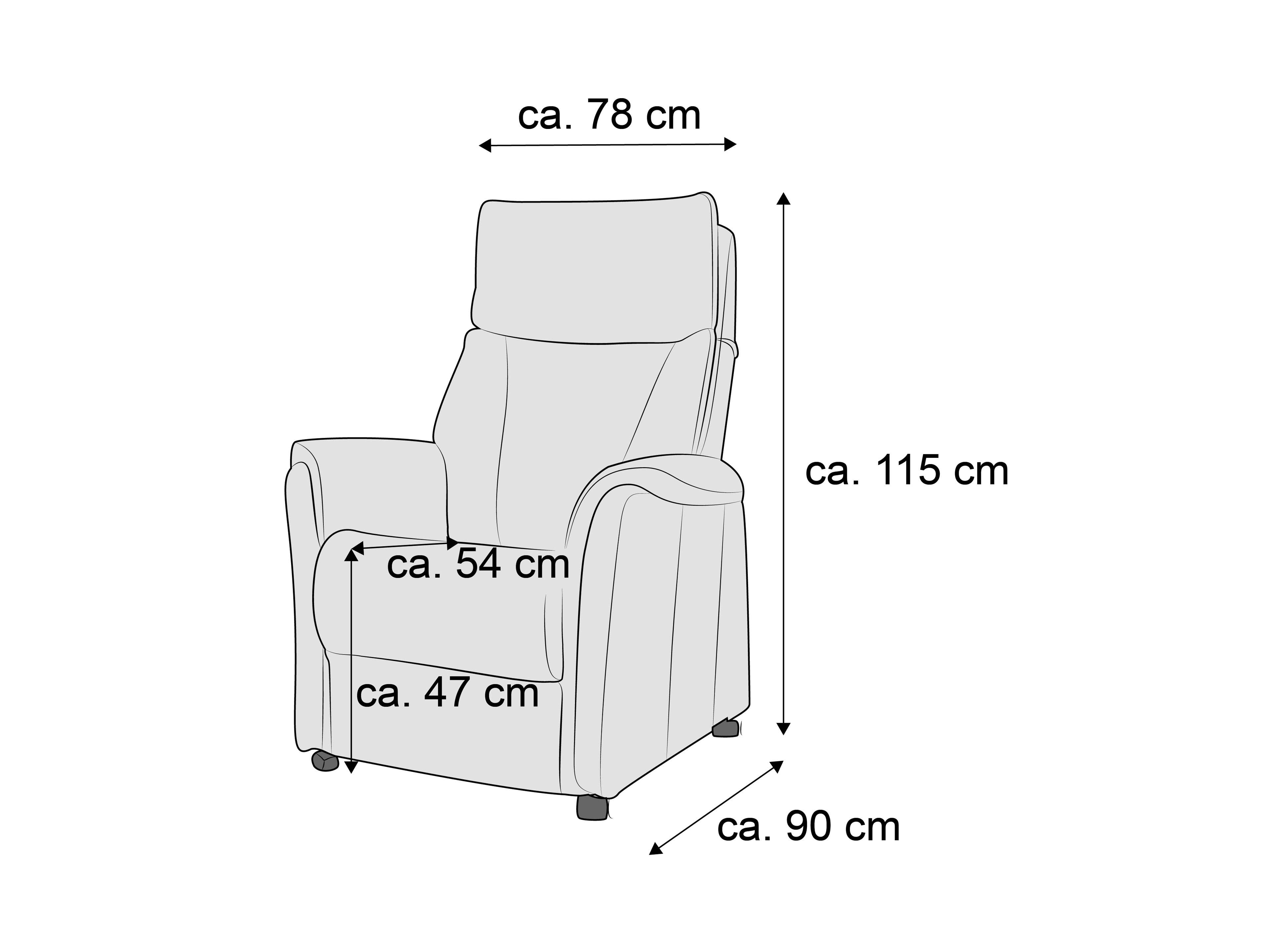 Sessel mit hoher Rückenlehne, gepolstertem Sitz, Armlehnen und sichtbaren Rollen, Frontansicht